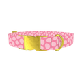 Pink Easter Egg Dog Collar - metal gold