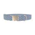 Geometric Wave Dog Collar - metal silver