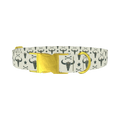 Western Skull and Arrows Dog Collar - metal gold
