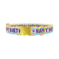 Birthday Chevron Dog Collar - metal gold
