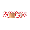 Pixel Heart Dog Collar - metal rose gold