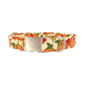 Autumn Pumpkin Dog Collar - metal silver