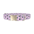 Floral Pansy Dog Collar - metal silver
