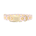 Pastel Geometric Dog Collar - plastic silver