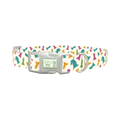 Colorful Chess Dog Collar - plastic silver