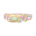 Geometric Pastel Dog Collar - plastic gold
