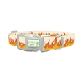 Fire Flame Dog Collar - plastic silver