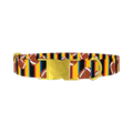 Striped Football 8870462849239 Dog Collar - metal gold