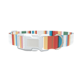 Multicolor Hexagon Stripe Dog Collar - plastic rose gold