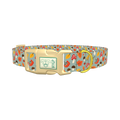 Autumn Leaves Mushroom Dog Collar - plastic gold