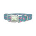 Poodle Pattern Dog Collar - plastic silver
