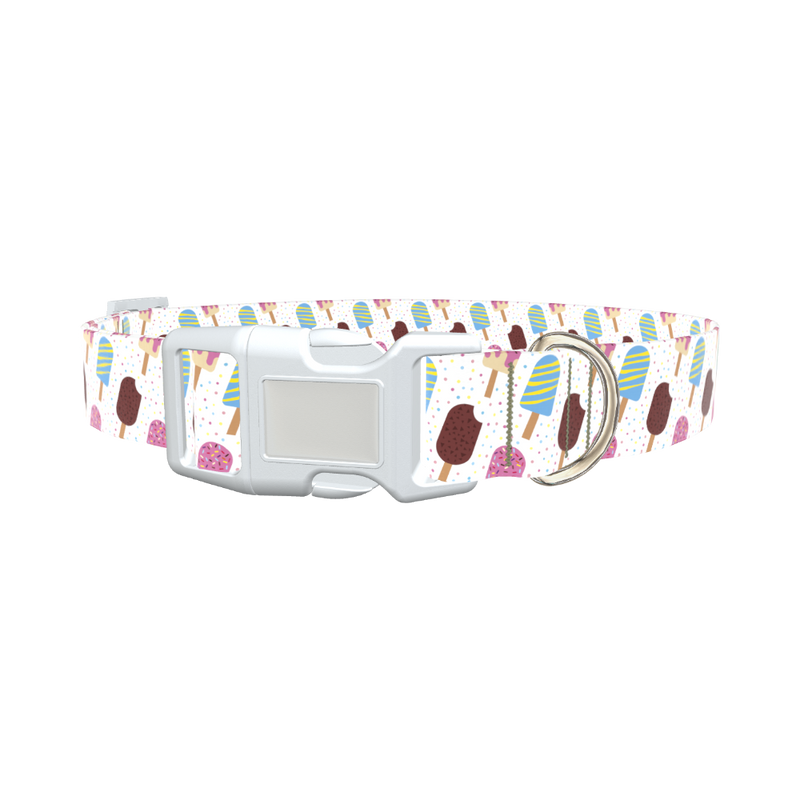 Ice Cream Treats Dog Collar - plastic rose gold