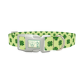 Clover Chevron Dog Collar - plastic silver