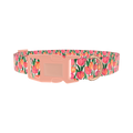 Pink Tulip Dog Collar - plastic rose gold