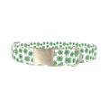 Green Clover Dog Collar - metal silver