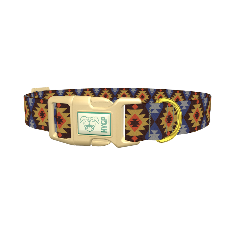 Geometric Star Dog Collar - plastic gold