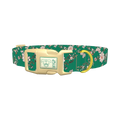 Floral Butterfly Dog Collar - plastic gold
