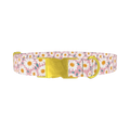 Pink Chamomile Dog Collar - metal gold