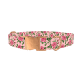 Floral Rose Dog Collar - metal rose gold