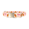 Croissant Bow Dog Collar - metal silver