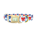 Patriotic Bow Dog Collar - plastic gold