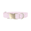 Geometric Snake Dog Collar - metal silver
