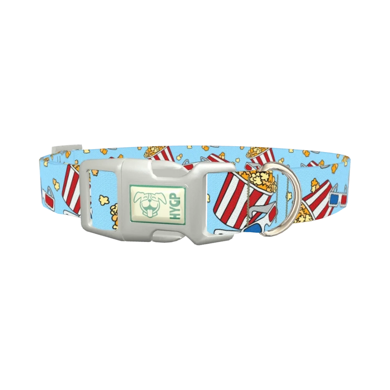 Geometric Chessboard Dog Collar - plastic silver