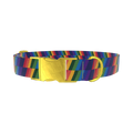 Zigzag Rainbow Dog Collar - metal rose gold