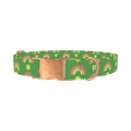 Shamrock Rainbow Dog Collar - metal rose gold
