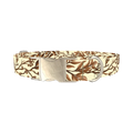 Botanical Branches Dog Collar - metal silver