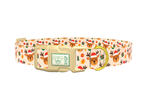 Festive Deer Gift Dog Collar