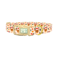 Festive Deer Gift Dog Collar - plastic gold