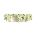 Floral Bee Dog Collar - metal silver