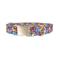 Colorful Dice Pattern Dog Collar - metal silver