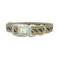Southwestern Geometric Dog Collar - plastic silver