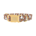Autumn Bunny Dog Collar - plastic gold