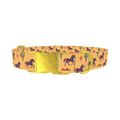 Western Desert Horse Dog Collar - metal gold