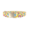 Beach Ball Dog Collar - metal gold