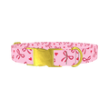 Valentine Bow Dog Collar - metal gold