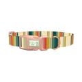 Striped Hexagon Dog Collar - plastic rose gold