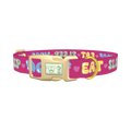 Colorful Text Heart Dog Collar - plastic gold