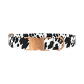 Cow Pattern Dog Collar - metal rose gold