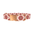 Mandala Pink Dog Collar - metal rose gold