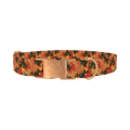 Red Brown Camouflage Dog Collar - metal rose gold