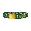 Festive Stocking Dog Collar - metal gold