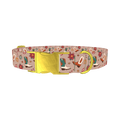 Christmas Poinsettia Dog Collar - metal gold