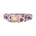 Patriotic Smiley Dog Collar - plastic rose gold