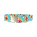 Peace Sunflower Dog Collar - metal gold