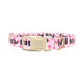 Heart Pattern Dog Collar - plastic rose gold