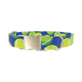 Tennis Ball Dog Collar - metal silver